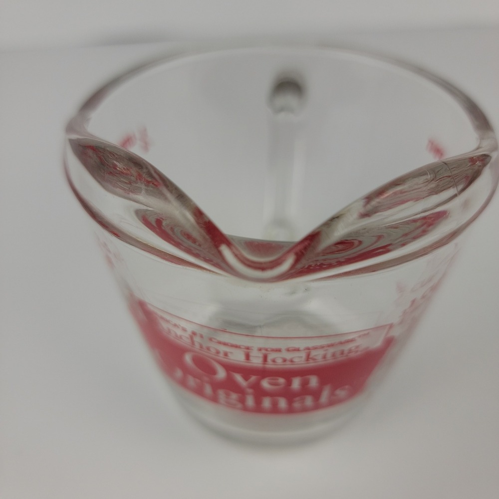 Anchor Hocking Oven Originals Glass Measuring Cup 1 Cup 8oz Red Markings USA - Picture 7 of 8